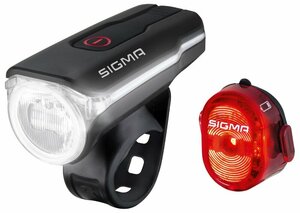 Sigma Sport Beleuchtung AURA 60 USB Set mit NUGGET II