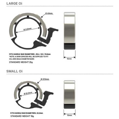 Knog Glocke Oi Classic Large Silber Produktbild 1