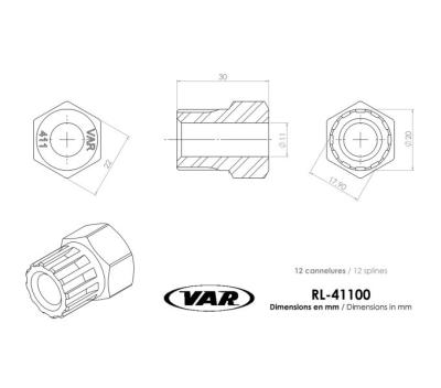 VAR Freilaufk&ouml;rperabzieher RL-41100 f&uuml;r Shimano, Tiger Falcon Produktbild 1
