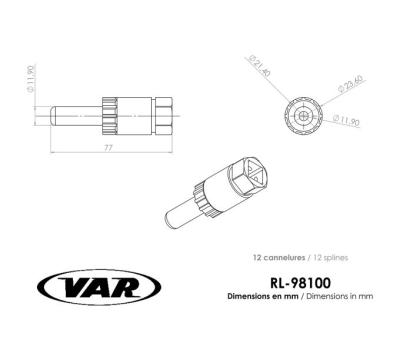 VAR Verschlussringwerkzeug RL-98100 Produktbild 1