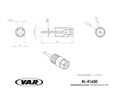 VAR Zahnkranzabzieher RL-41600-C Campagnolo, Shimano UG, SIS, Sachs Aris Produktbild 1