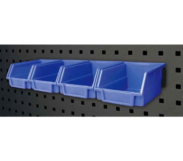 VAR Kleinteilekisten MO-52070 4 St&uuml;ck mit Wandhalter