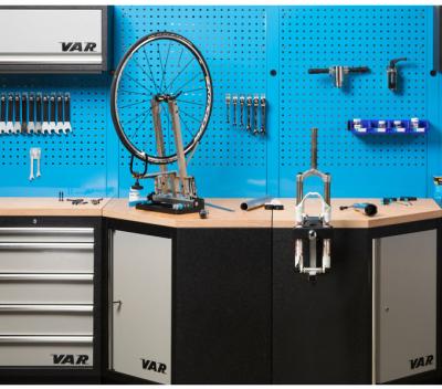 VAR Werkzeuglochwand MO-52232 f&uuml;r Eckschrank 1052 x 800 x 24 mm Granitschwarz Produktbild 3