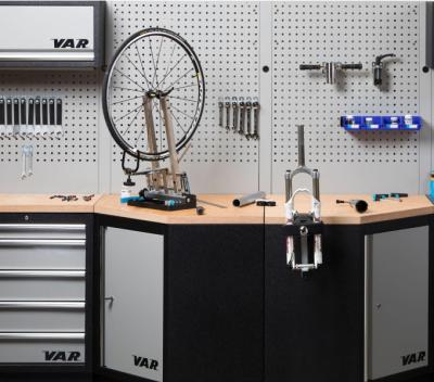 VAR Werkzeuglochwand MO-52232 f&uuml;r Eckschrank 1052 x 800 x 24 mm Granitschwarz Produktbild 4