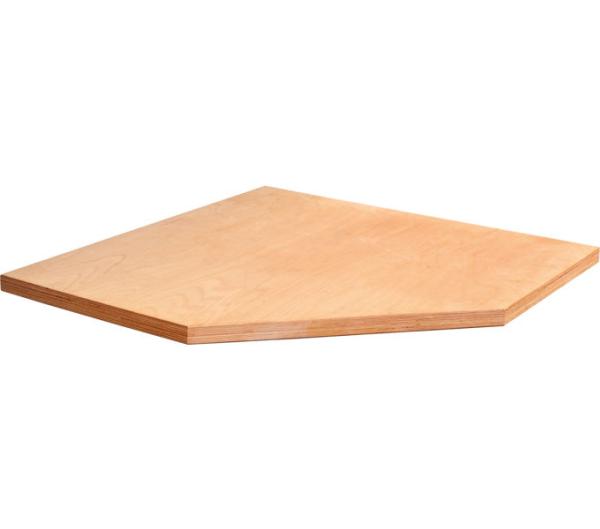 VAR Holz-Arbeitsplatte MO-52284 f&uuml;r Eckschrank 865 x 865 x 40 mm
