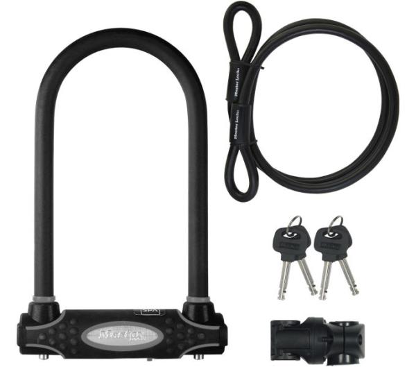 Master Lock B&uuml;gelschloss 8274 Schwarz 13 mm x 210 mm x 110 mm / 10 mm x 1200 mm Schl&uuml;ssel