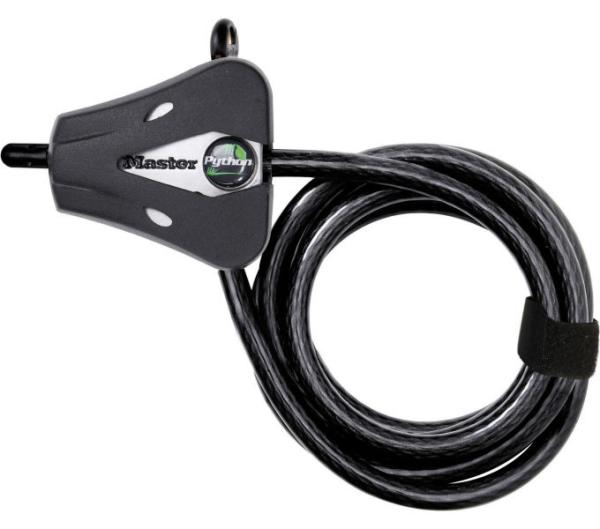 Master Lock Kabelschloss Python 8417 Schwarz 5 mm x 1800 mm Schl&uuml;ssel