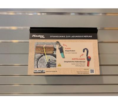 Master Lock ML Schild Slatwall Gurte 150x250mm RAL 9005 Produktbild 1